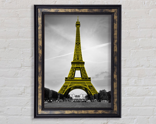 Yellow Eiffel Tower Framed Print
