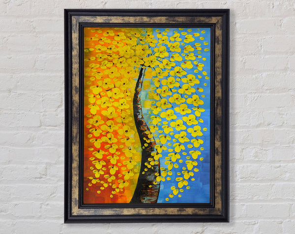Yellow Flower Tree Framed Print