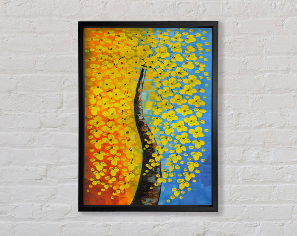 Yellow Flower Tree Framed Print