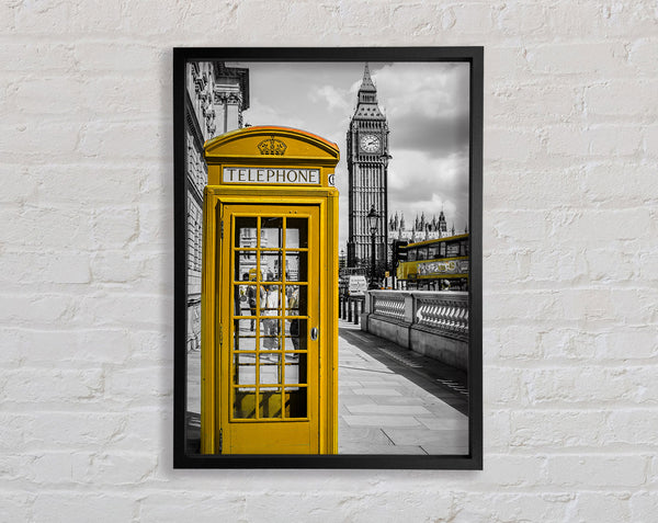 Yellow Phone Box Framed Print