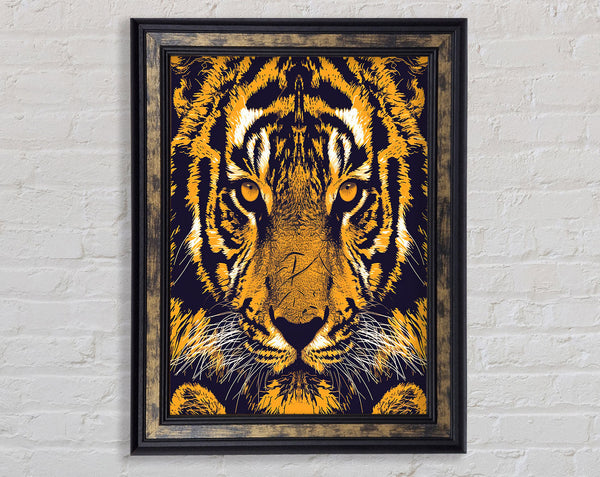 Yellow Tiger Eyes Framed Print