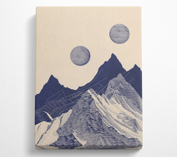 Lunar Mountains Canvas Art