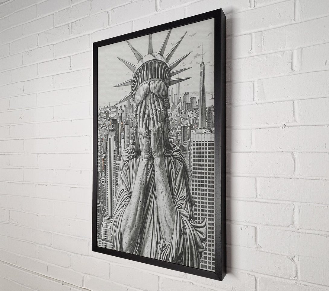  A Canvas Print of A New Colossus Weeps Canvas Art