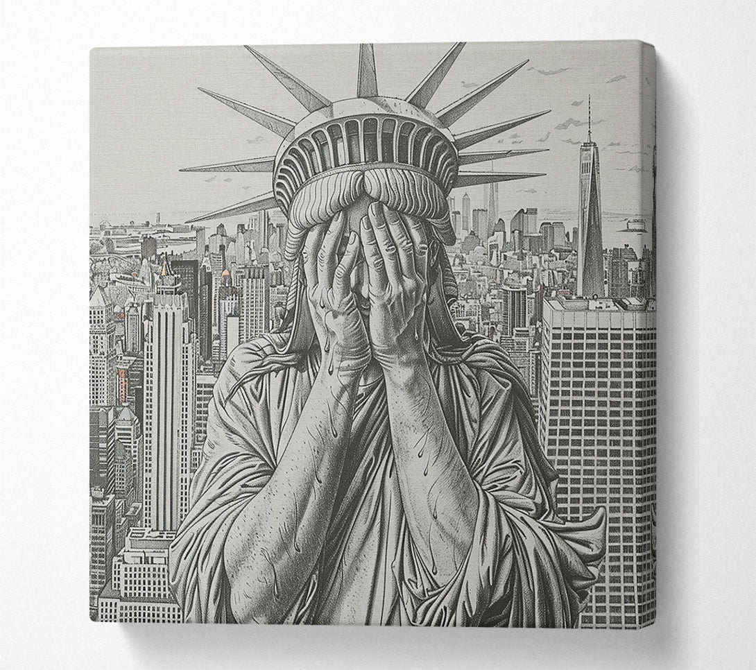  A Canvas Print of A New Colossus Weeps Canvas Art