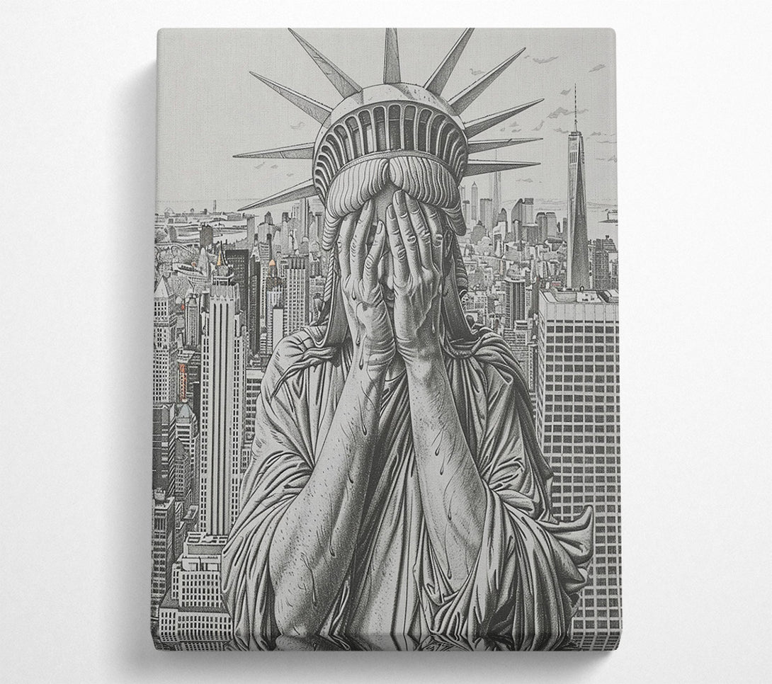  A Canvas Print of A New Colossus Weeps Canvas Art