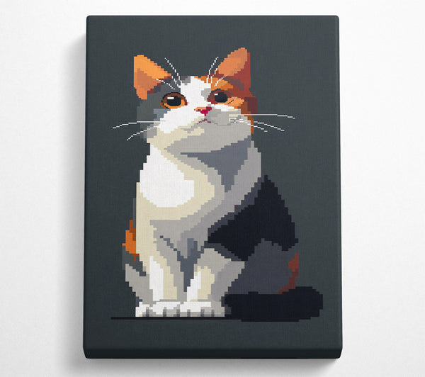  A Canvas Print of A Pixel Purr-Trait Canvas Art