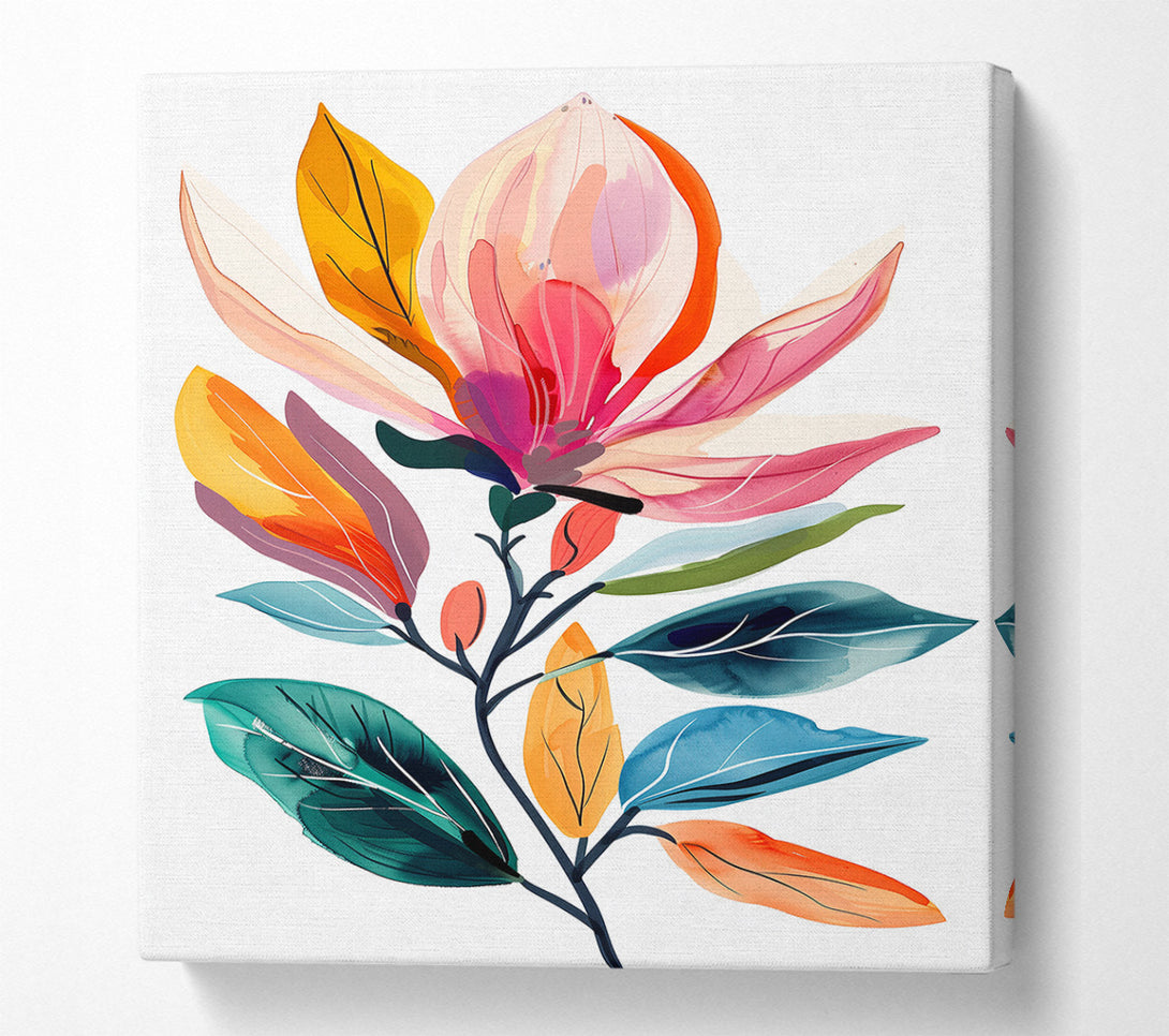  A Canvas Print of Abstract Floral Canvas Print