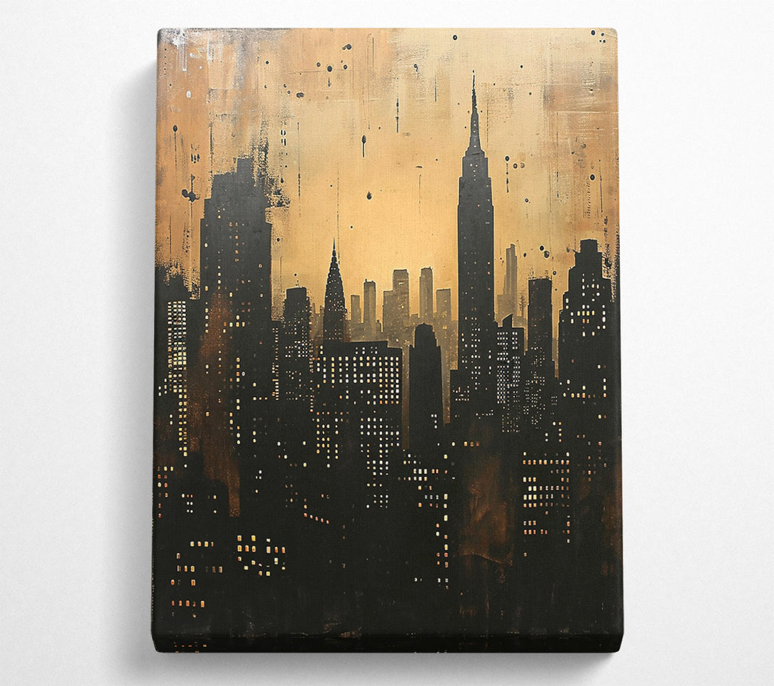  A Canvas Print of City Of Lights Canvas Wall Art