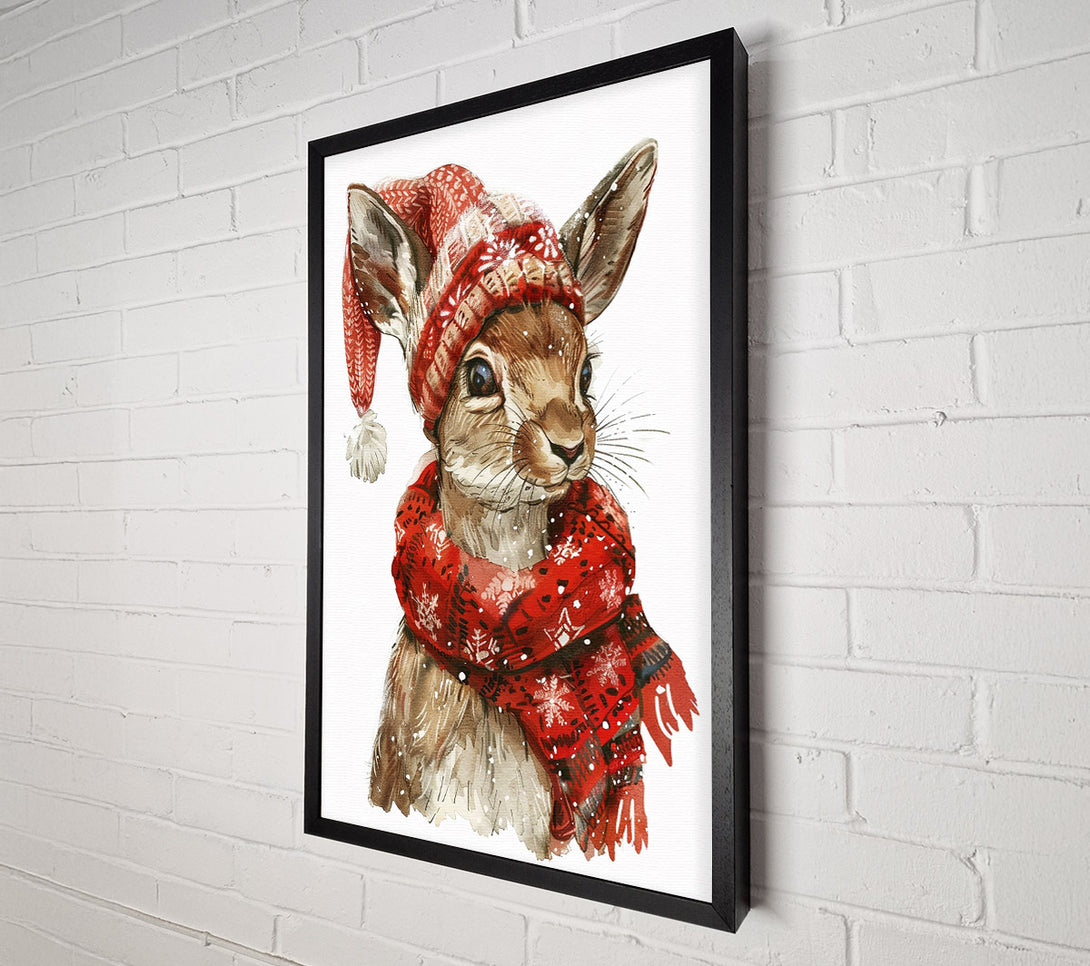  A Canvas Print of Snowy Hare Canvas Wall Art