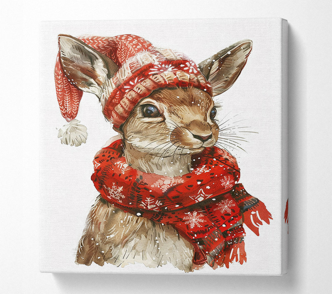  A Canvas Print of Snowy Hare Canvas Wall Art