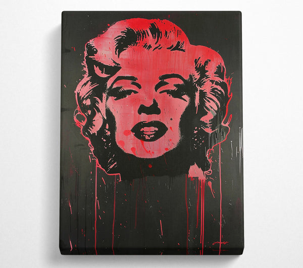  A Canvas Print of Marilyn In Red Canvas Print