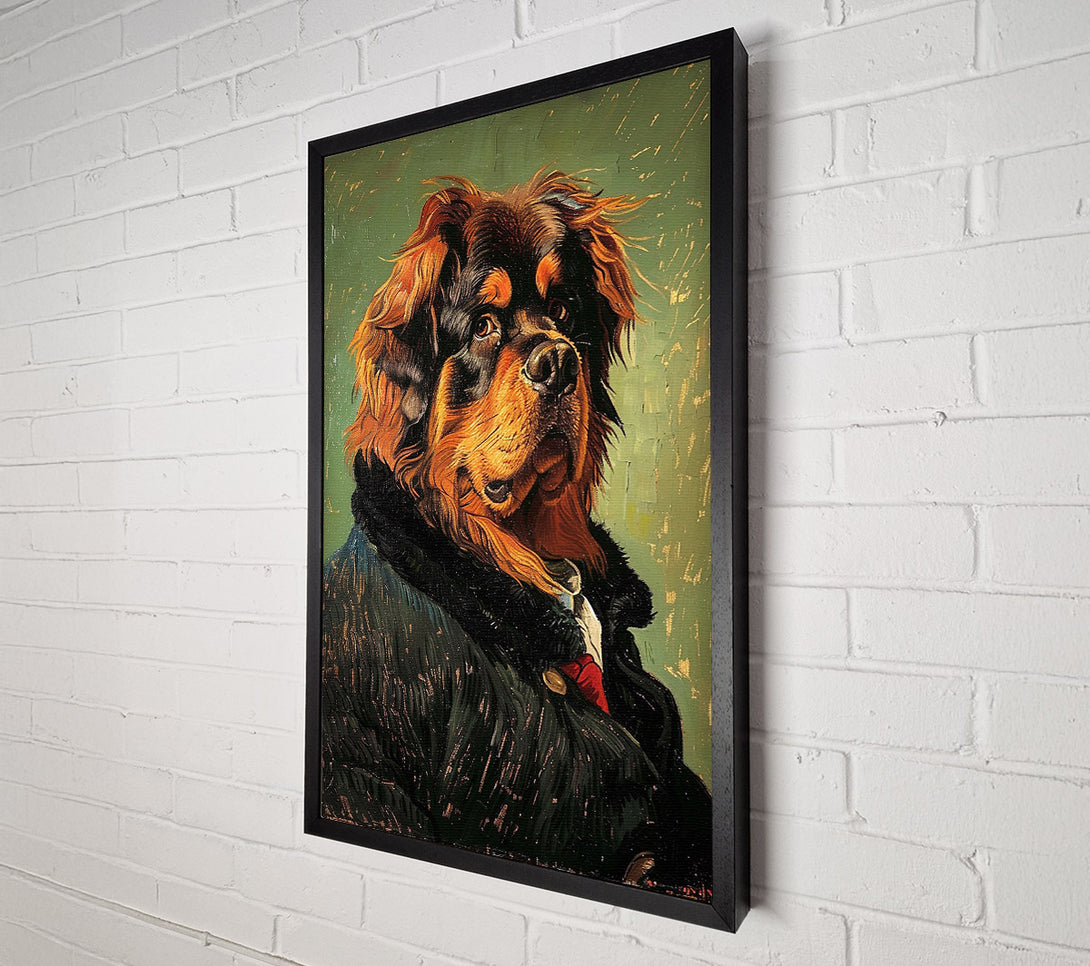  A Canvas Print of Doge With A Pearl Earring Canvas Print