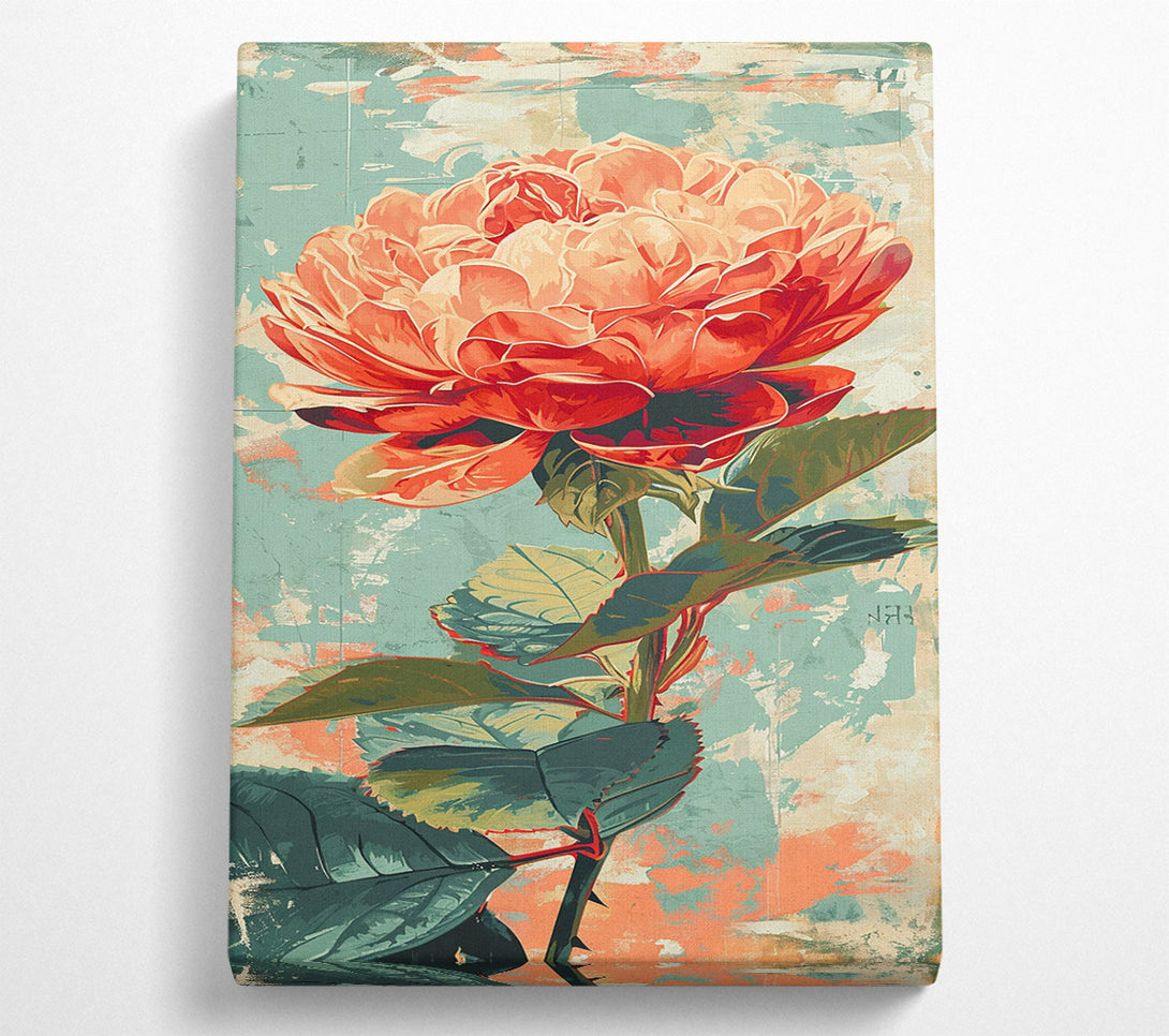  A Canvas Print of Crimson Bloom Canvas Wall Art