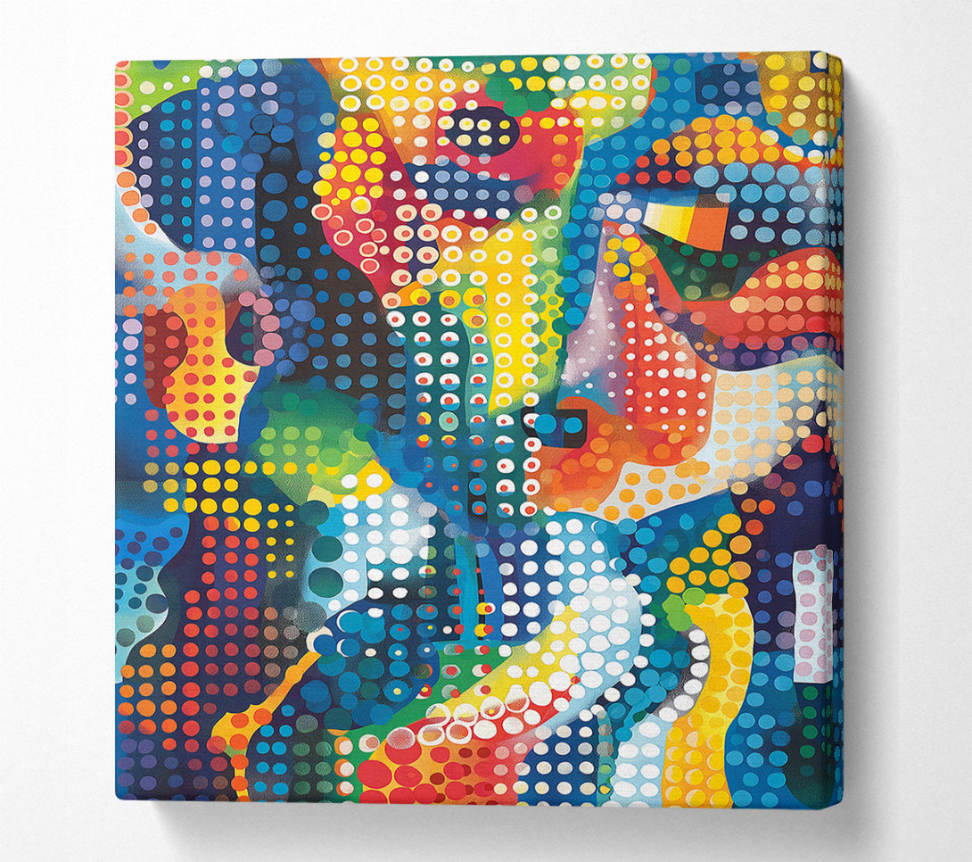  A Canvas Print of A Colorful Polka-Dot World Canvas Art