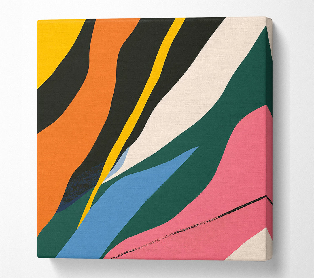  A Canvas Print of Flowing Shapes Canvas Wall Art