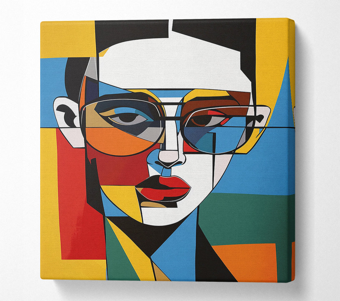  A Canvas Print of Geometric Portrait Canvas Art