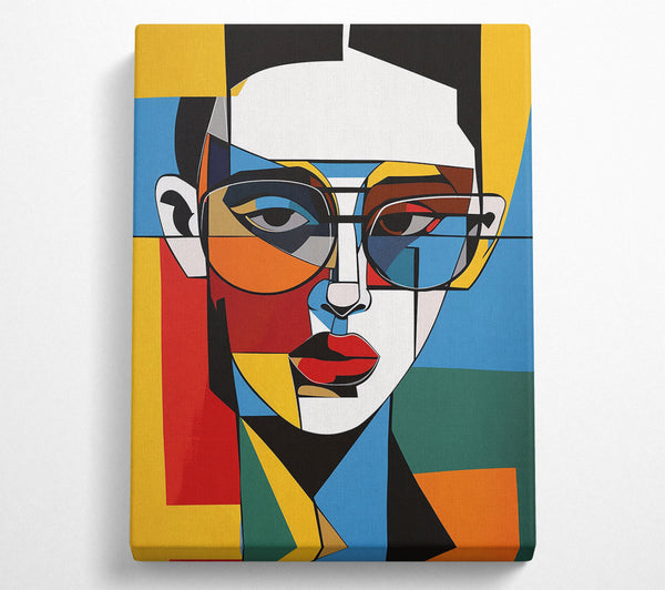  A Canvas Print of Geometric Portrait Canvas Art