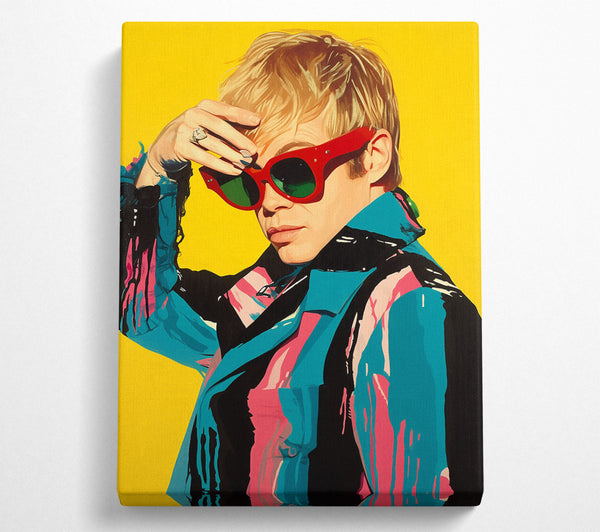  A Canvas Print of The Man In The Red Sunglasses Canvas Art