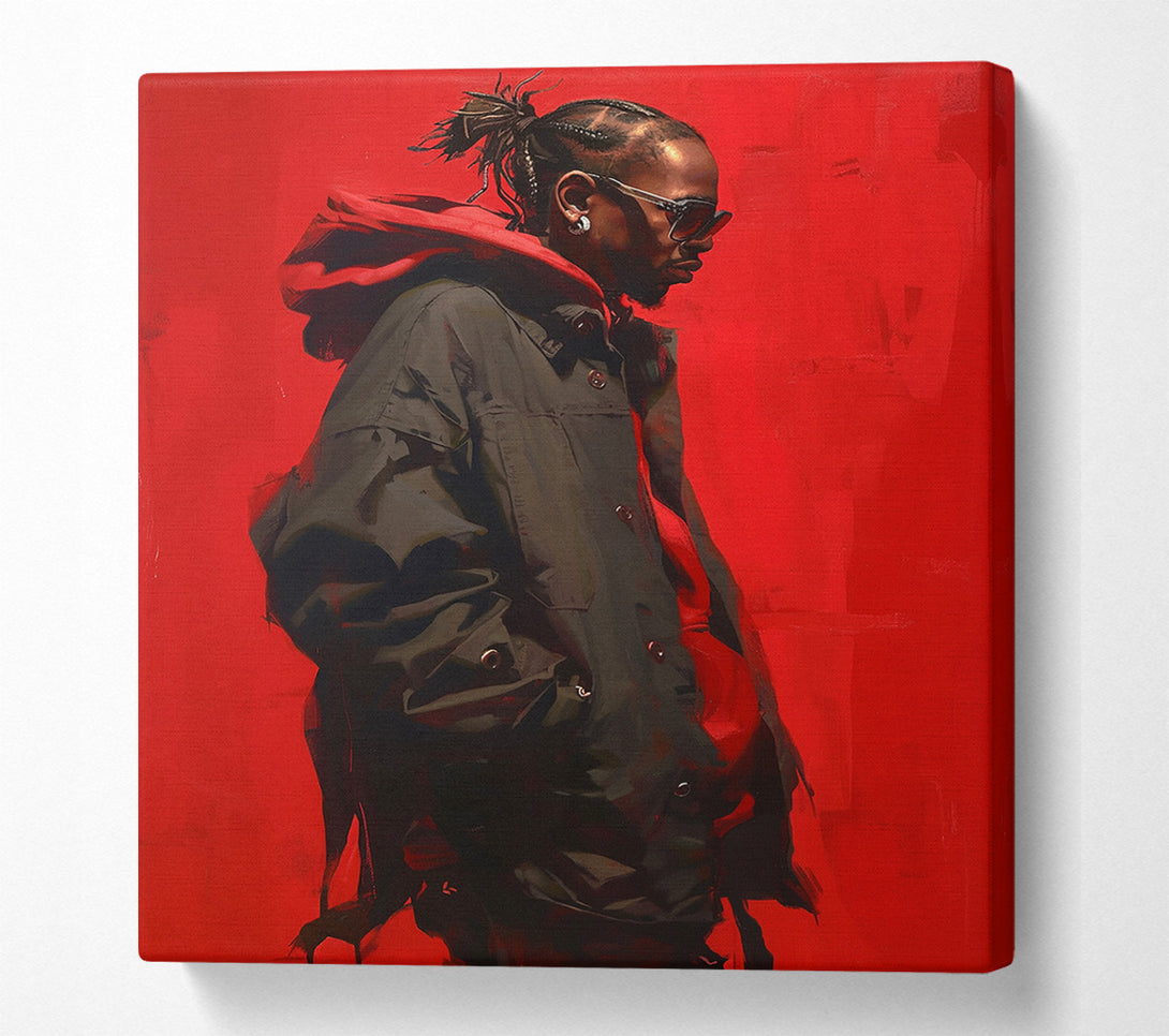  A Canvas Print of Portrait Of A Man In Red Canvas Print