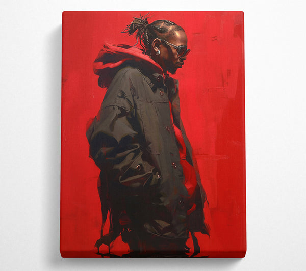  A Canvas Print of Portrait Of A Man In Red Canvas Print