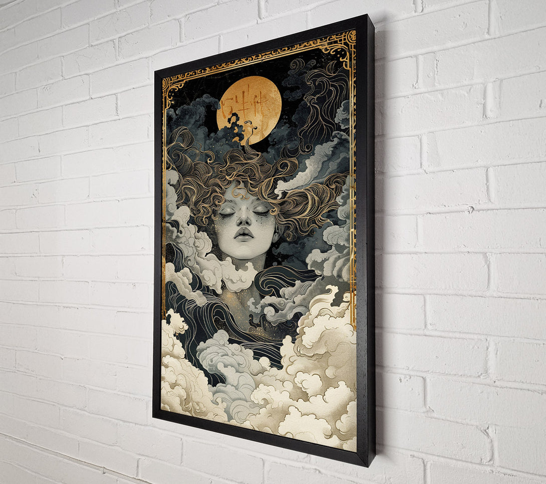  A Canvas Print of The Golden-Haired Selene Canvas Print