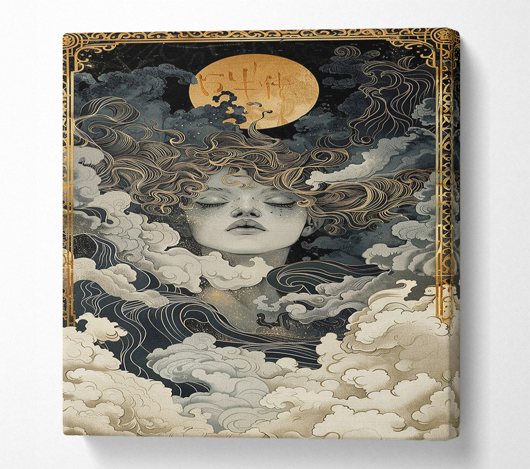  A Canvas Print of The Golden-Haired Selene Canvas Print