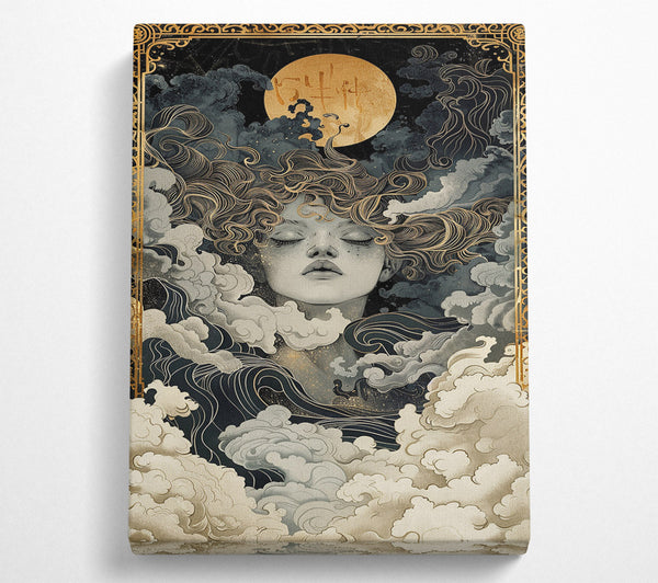  A Canvas Print of The Golden-Haired Selene Canvas Print