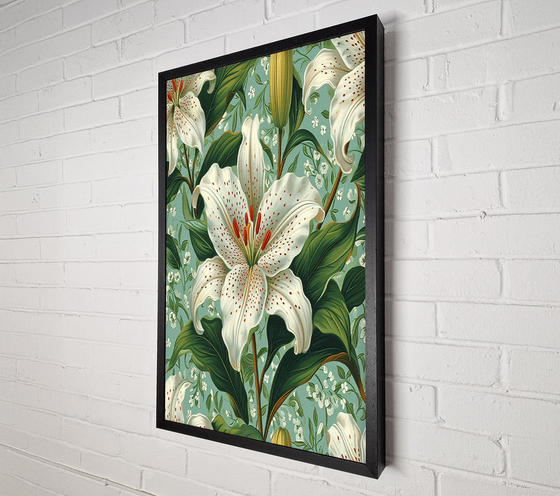  A Canvas Print of Lilies In Bloom Canvas Wall Art