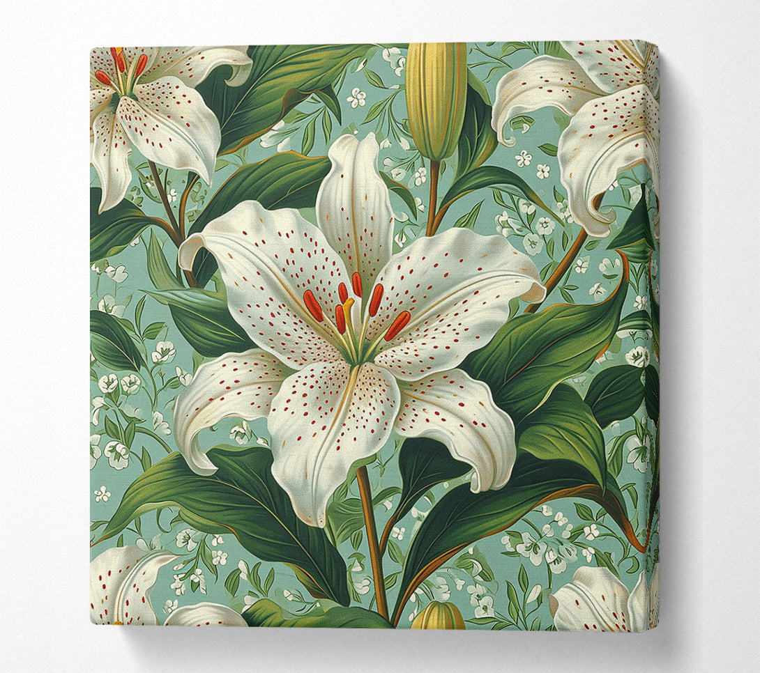  A Canvas Print of Lilies In Bloom Canvas Wall Art