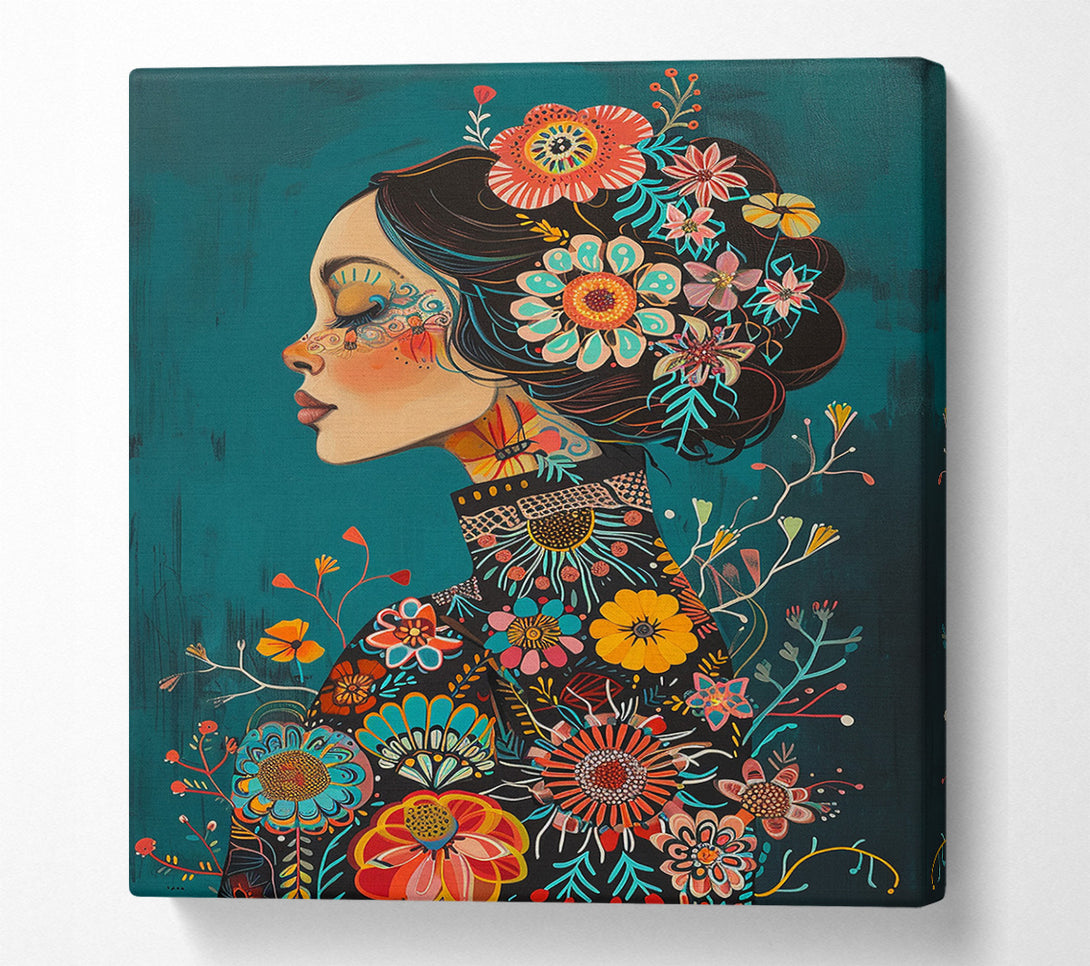 A Canvas Print of Frida'S Garden Canvas Wall Art