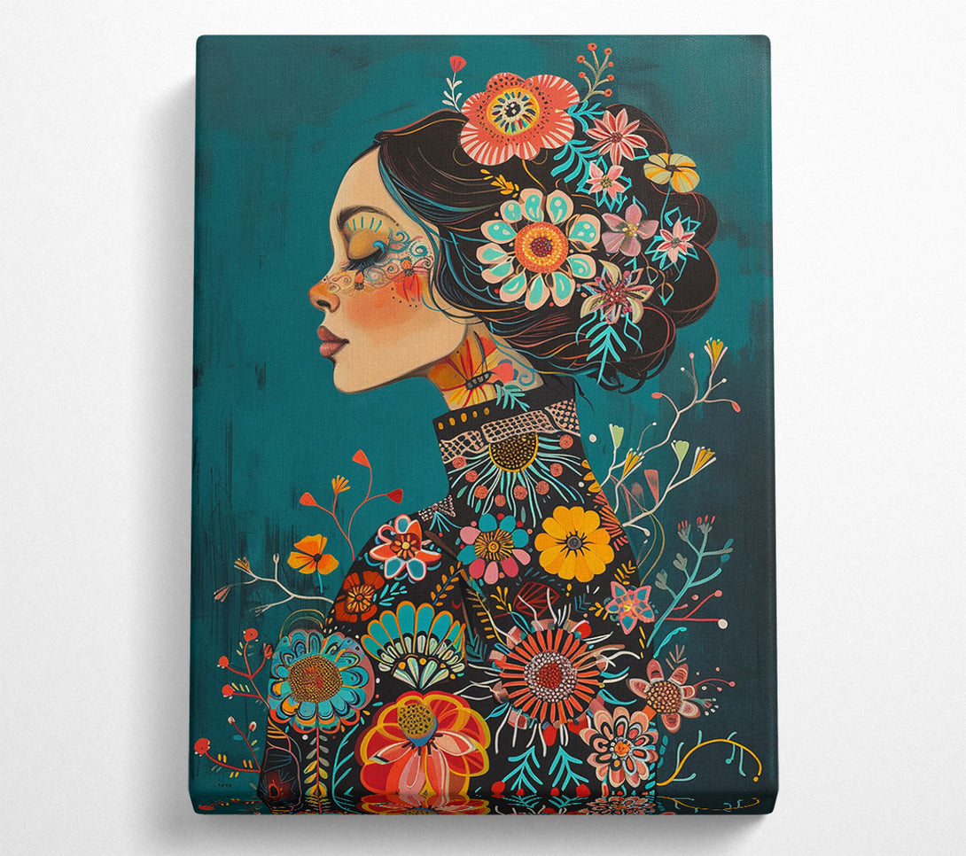  A Canvas Print of Frida'S Garden Canvas Wall Art