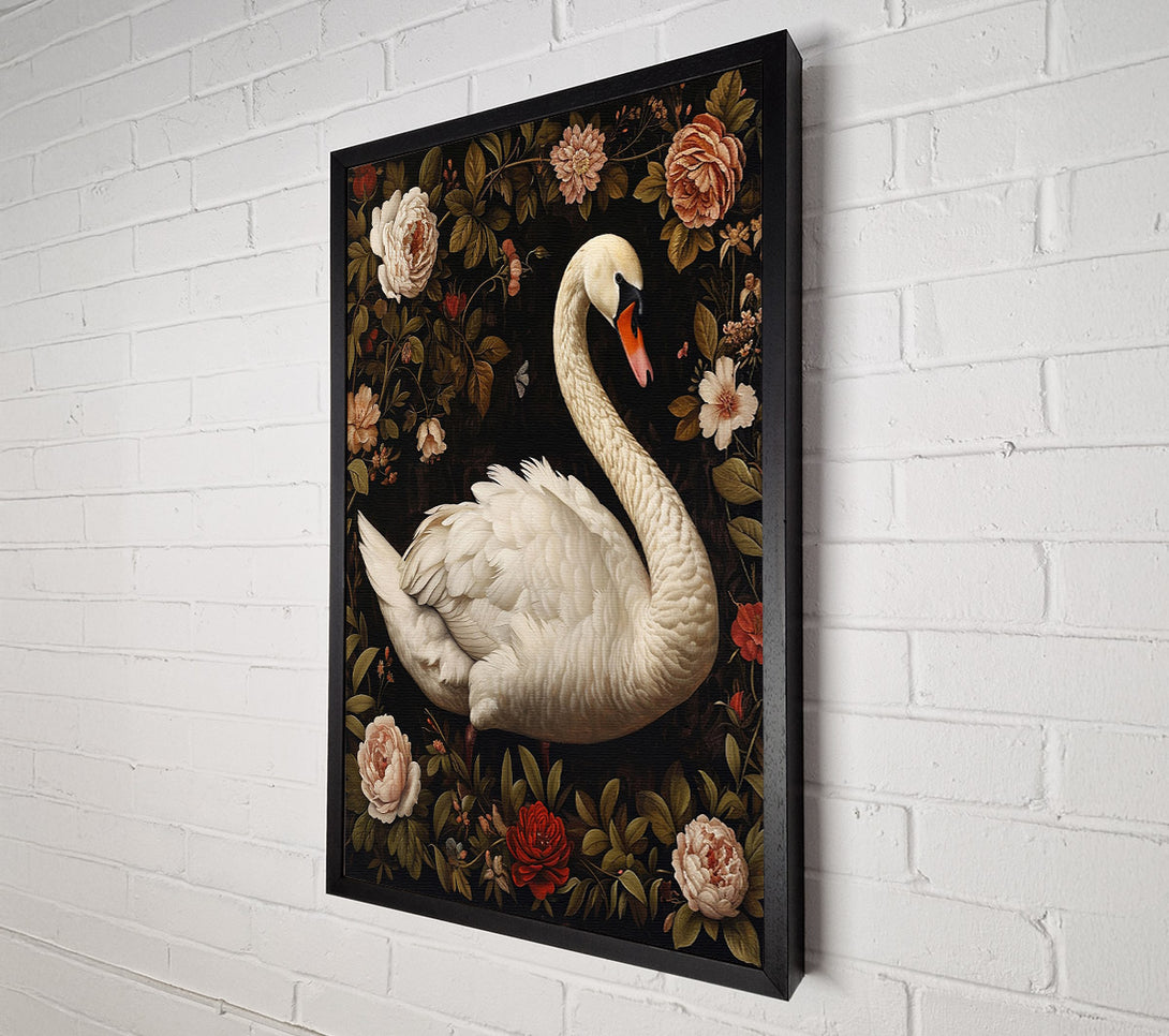  A Canvas Print of The Swan In The Garden Canvas Print