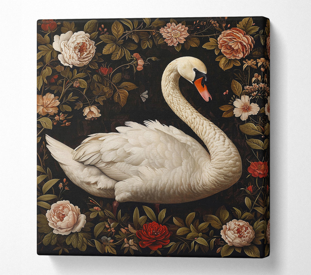  A Canvas Print of The Swan In The Garden Canvas Print
