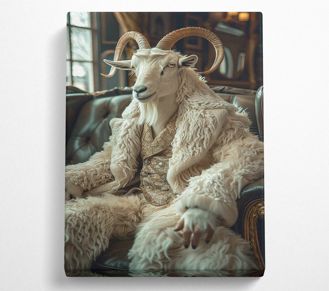  A Canvas Print of The Goat In The Golden Coat Canvas Art