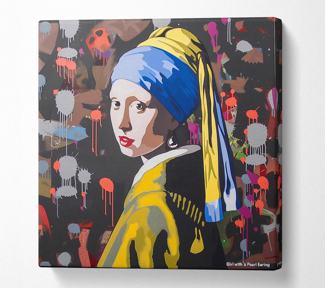  A Canvas Print of A Girl With A Poor Earring Canvas Print
