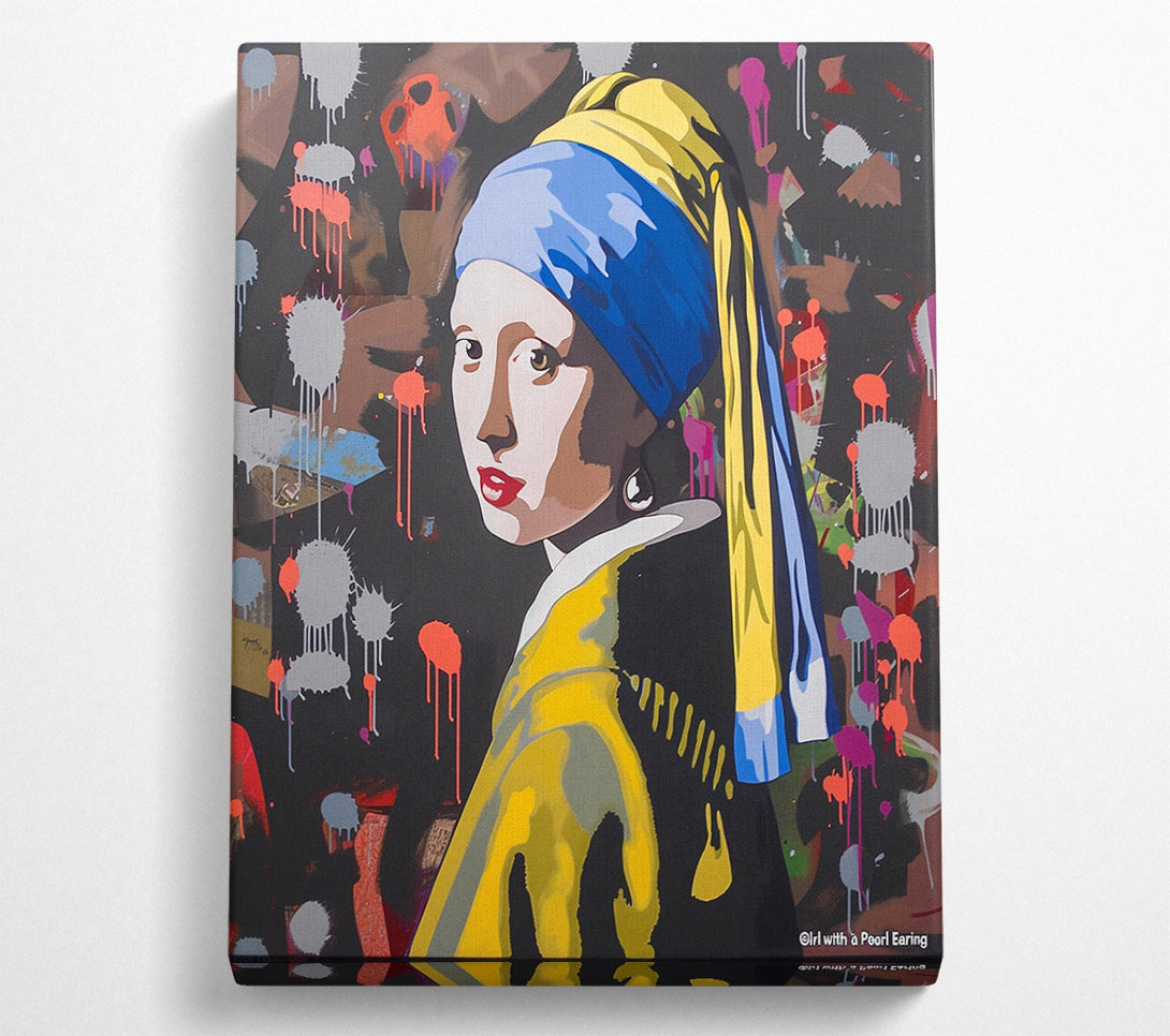 A Canvas Print of A Girl With A Poor Earring Canvas Print