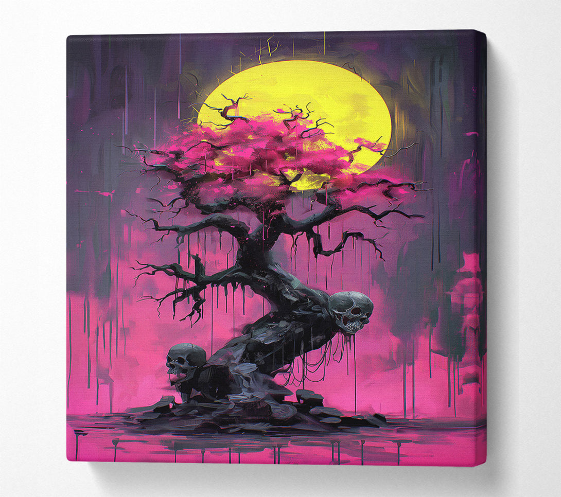  A Canvas Print of The Dark Blossom Tree Canvas Wall Art