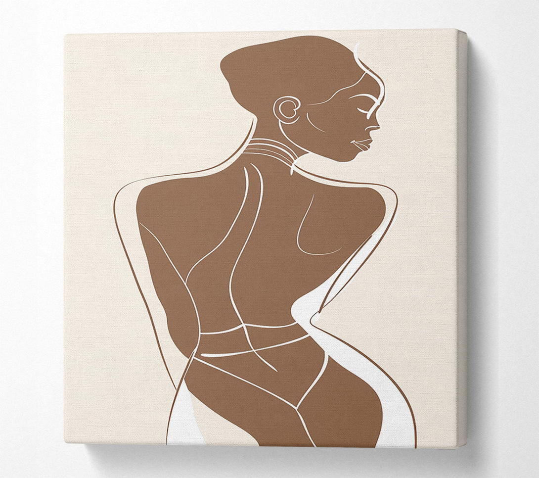  A Canvas Print of Cocoa Curves Canvas Print