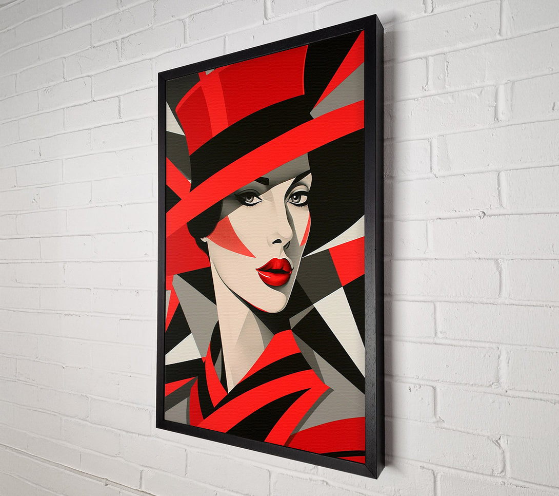  A Canvas Print of Red Hat Lady Canvas Art