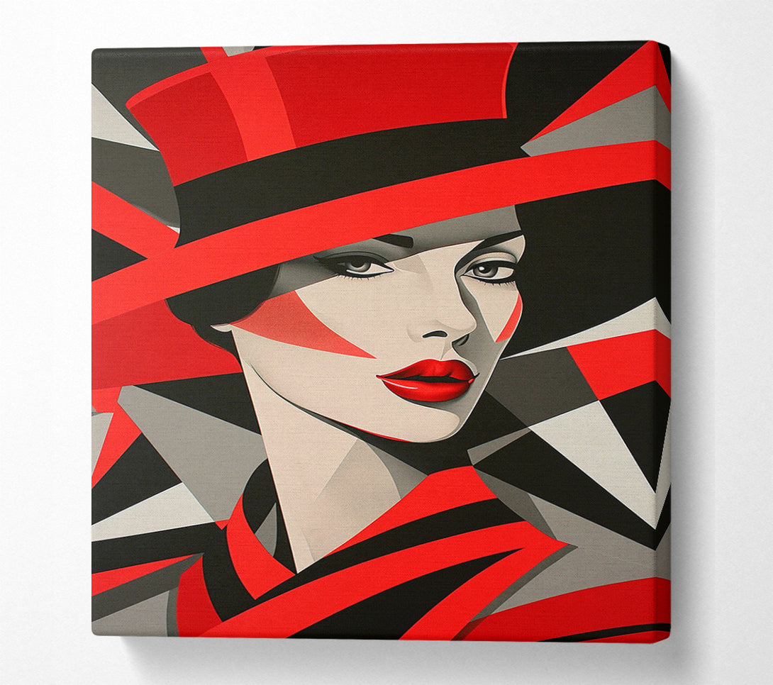  A Canvas Print of Red Hat Lady Canvas Art
