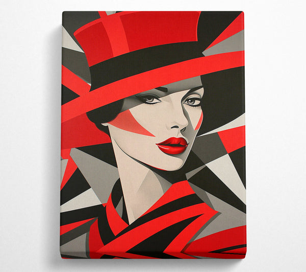  A Canvas Print of Red Hat Lady Canvas Art