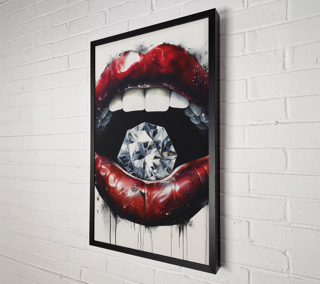  A Canvas Print of Diamond Lips Canvas Wall Art