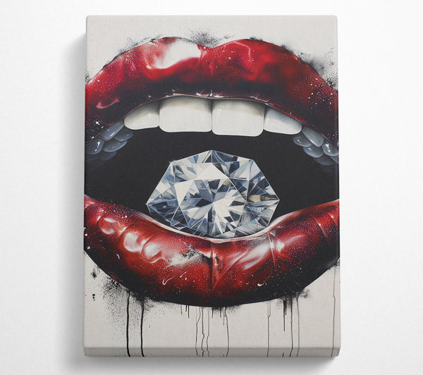 A Canvas Print of Diamond Lips Canvas Wall Art