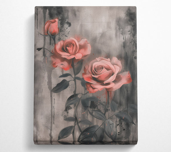  A Canvas Print of Crimson Roses Canvas Wall Art