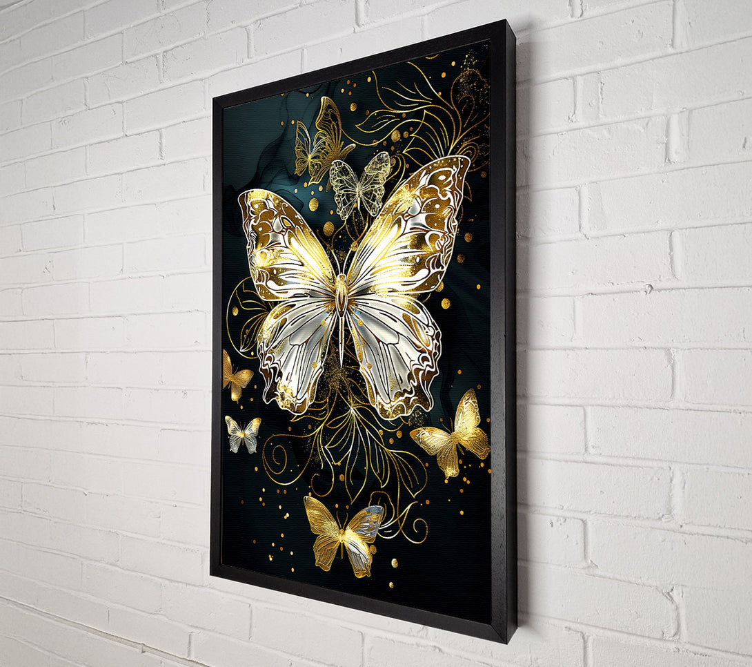  A Canvas Print of Golden Flutter Canvas Wall Art