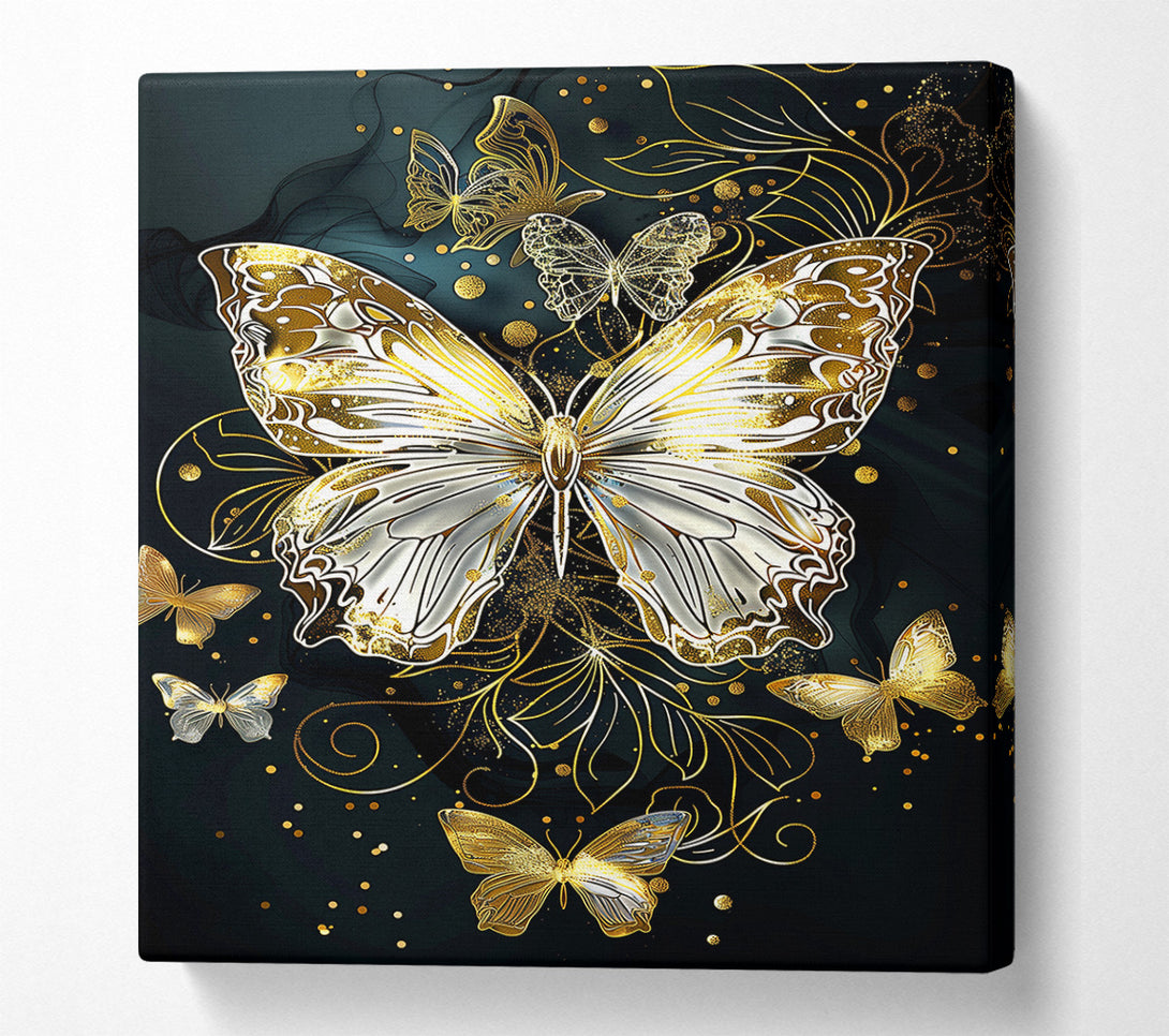  A Canvas Print of Golden Flutter Canvas Wall Art