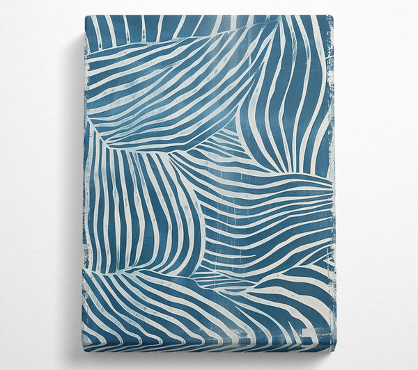  A Canvas Print of Swirling Blue Leaves Canvas Print