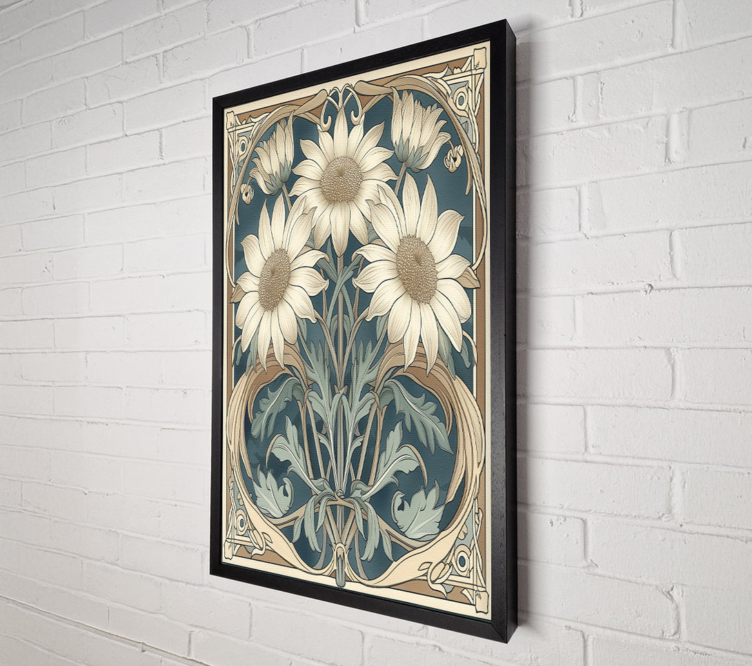  A Canvas Print of Art Nouveau Floral Canvas Art