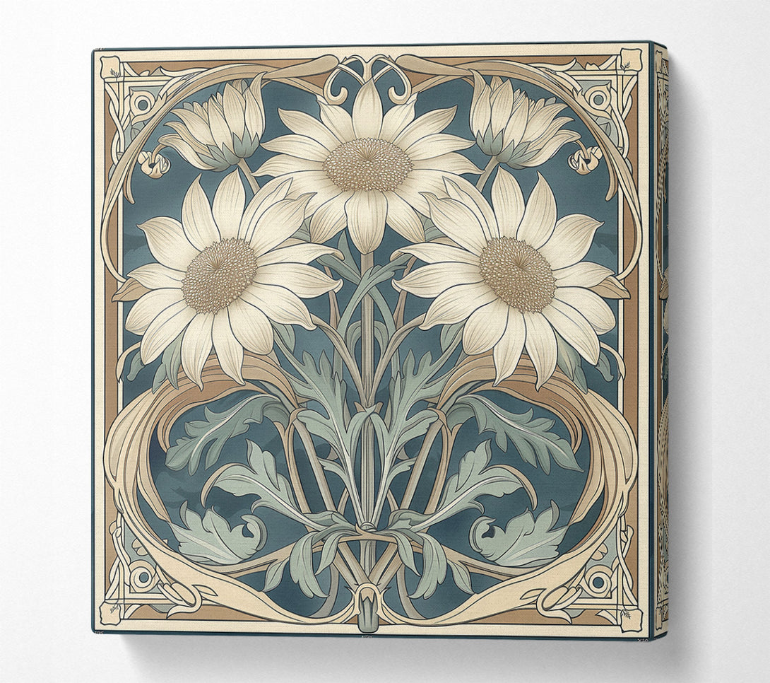  A Canvas Print of Art Nouveau Floral Canvas Art