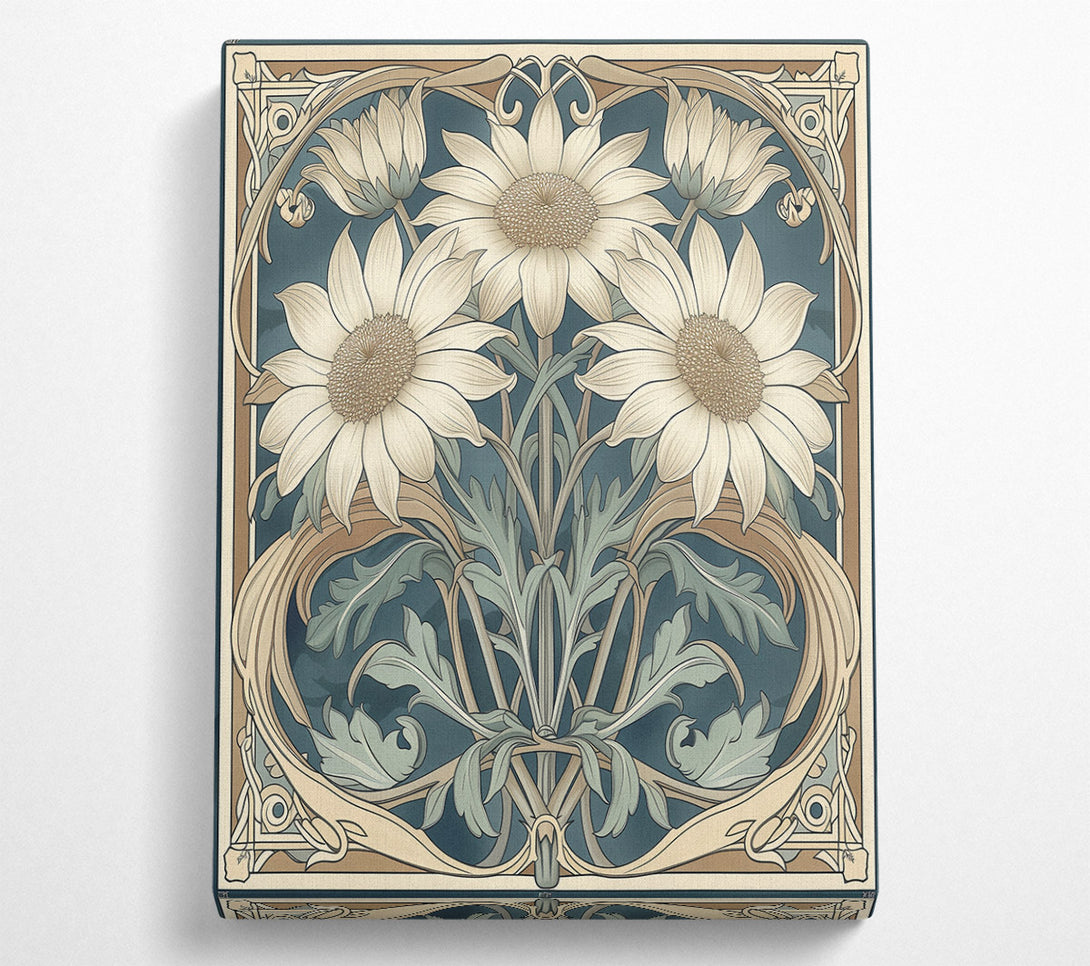  A Canvas Print of Art Nouveau Floral Canvas Art
